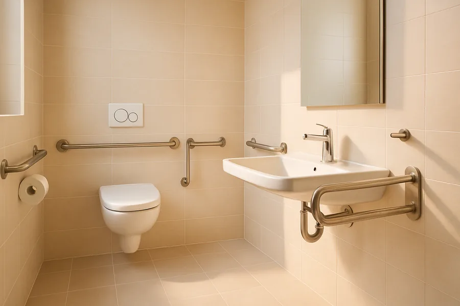 Barrierefreies Bad mit bodengleicher Dusche – Jan Dimov Fliesenleger Erlangen